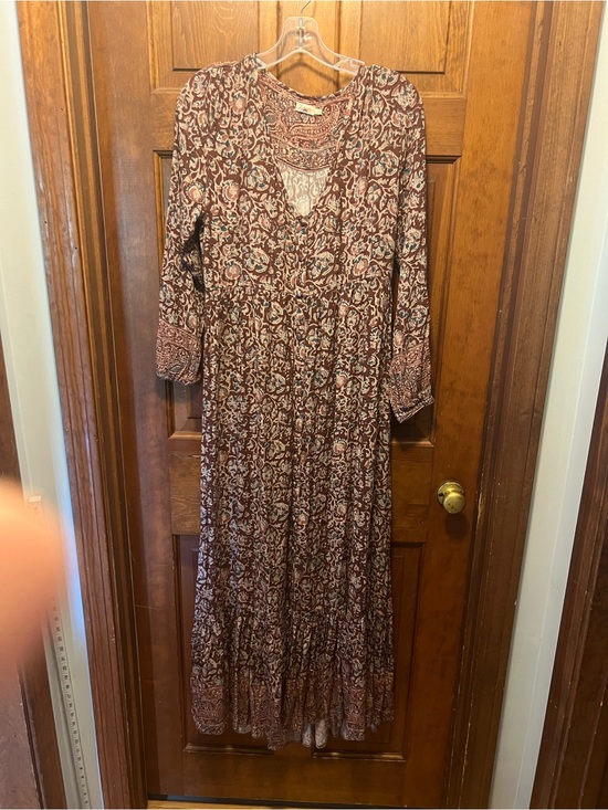 faherty Dresses & Skirts - Faherty Rust Brown Floral Maxi Dress, in EUC